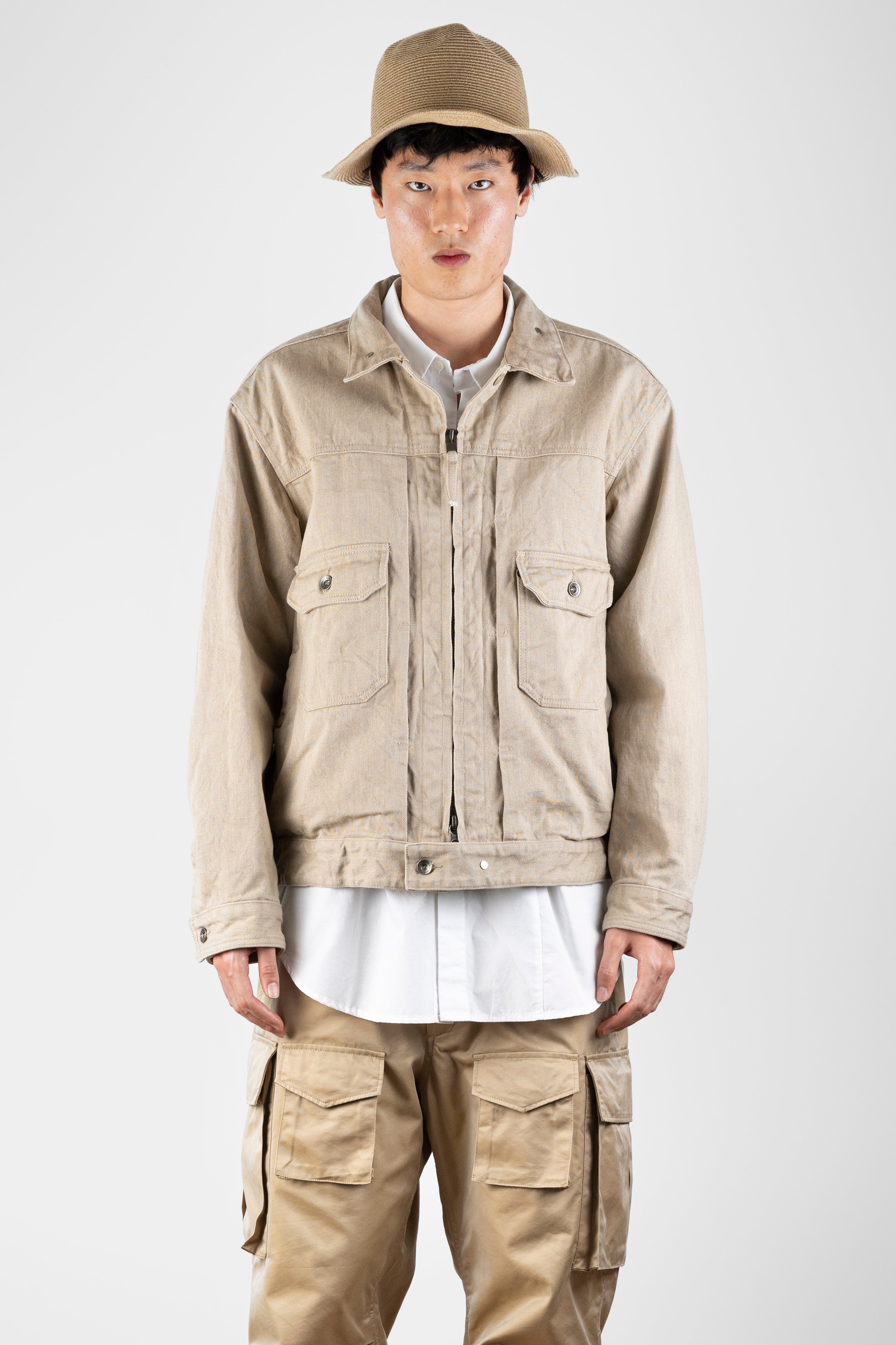 Engineered garments fashion trucker jacket