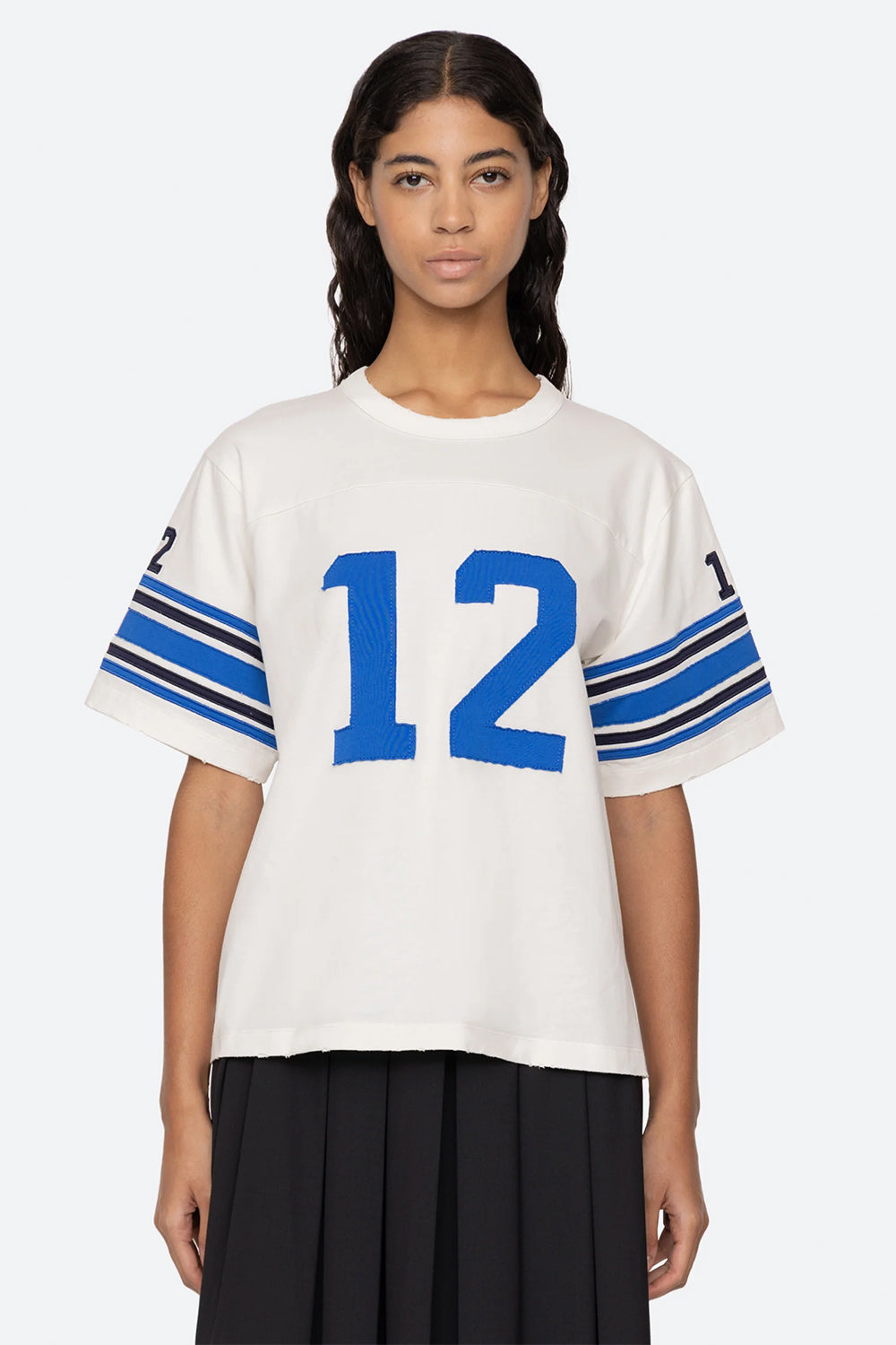 【Sea】Finnley Football Graphic T-Shirt Finnley Football Graphic T-Shirt White – DenDama