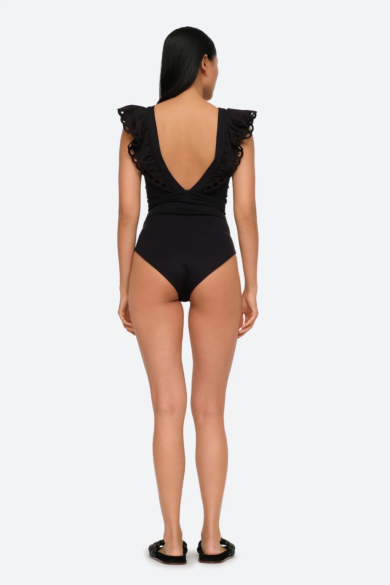 Solid scallop one piece