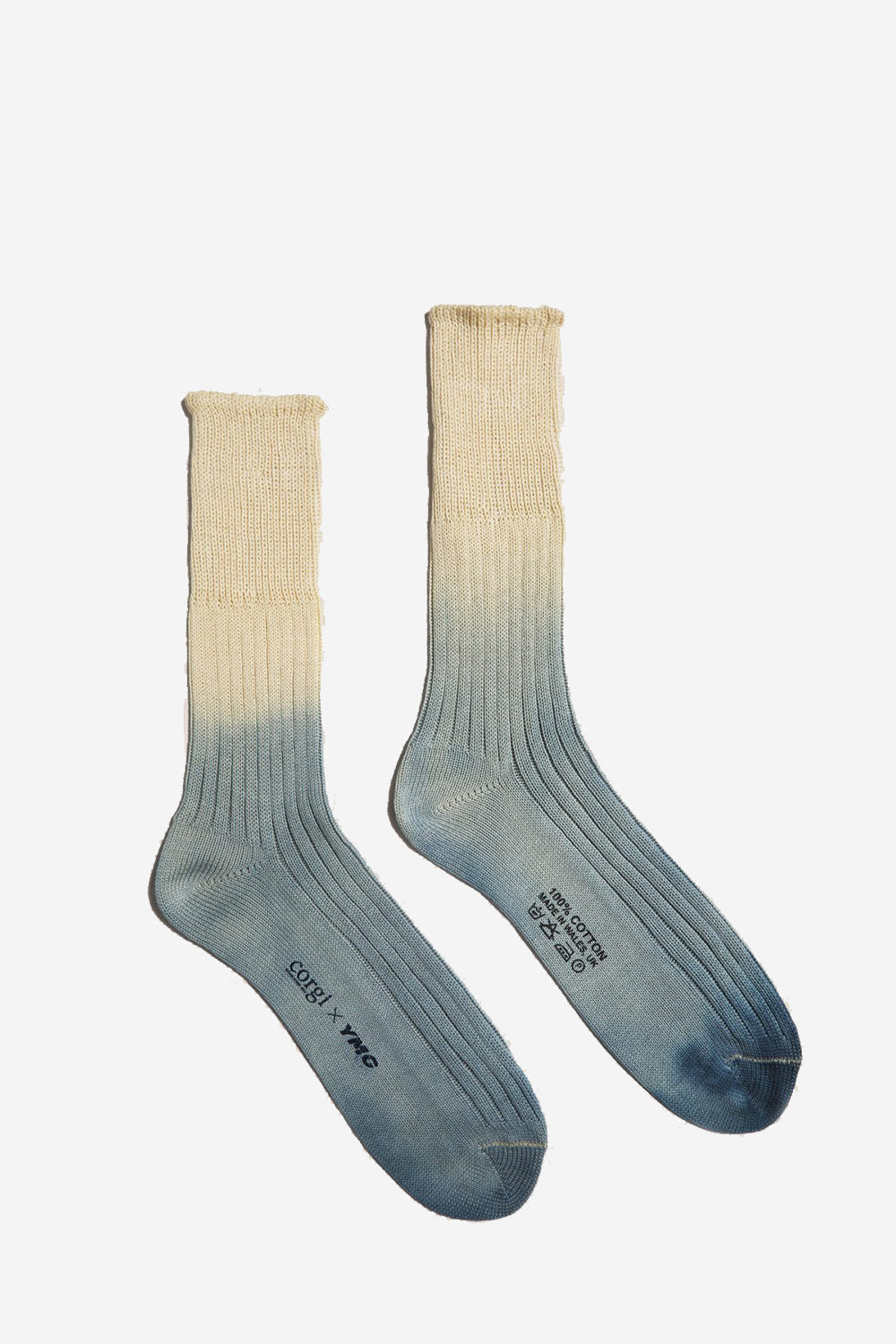 Dip Dye Sock Blue | YMC | The Standard Store