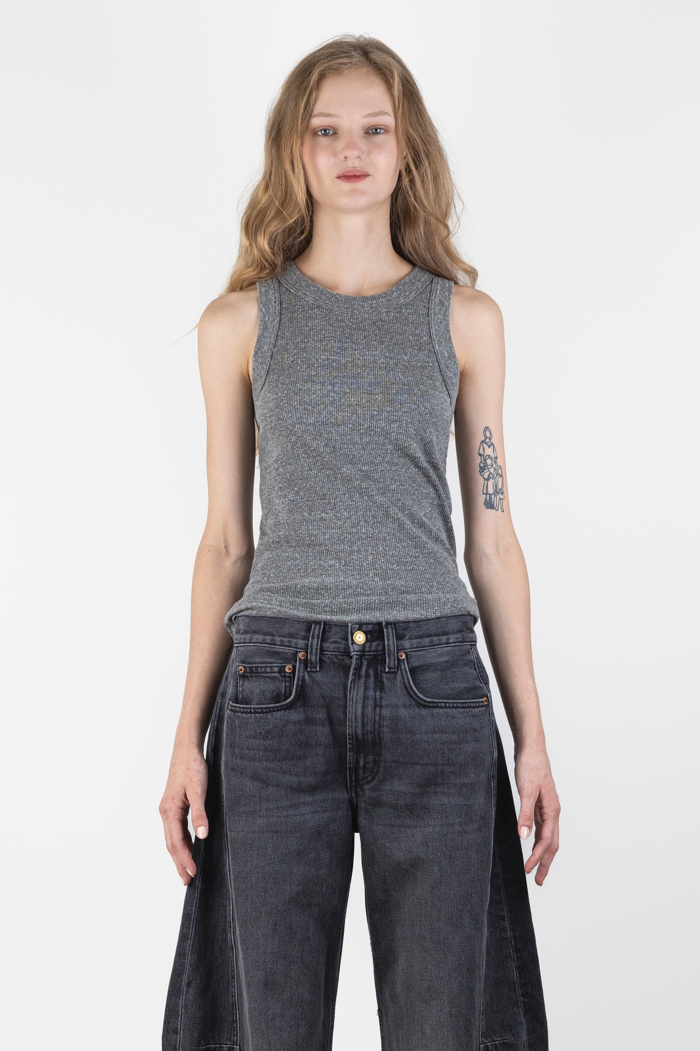 Ribbed Tank, Grey | B Sides | The Standard Store