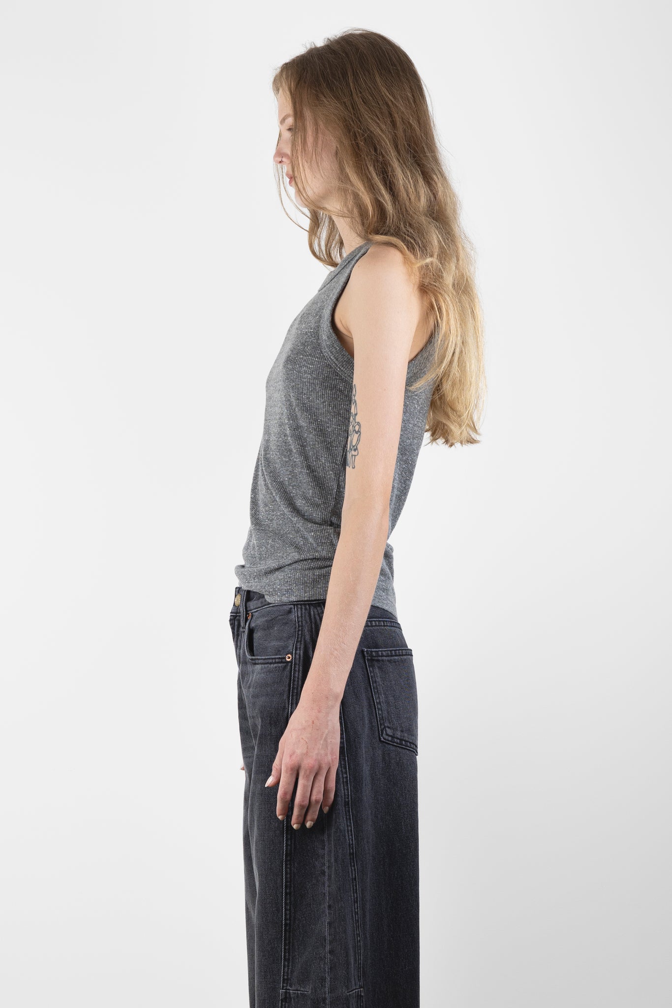 Ribbed Tank, Grey | B Sides | The Standard Store