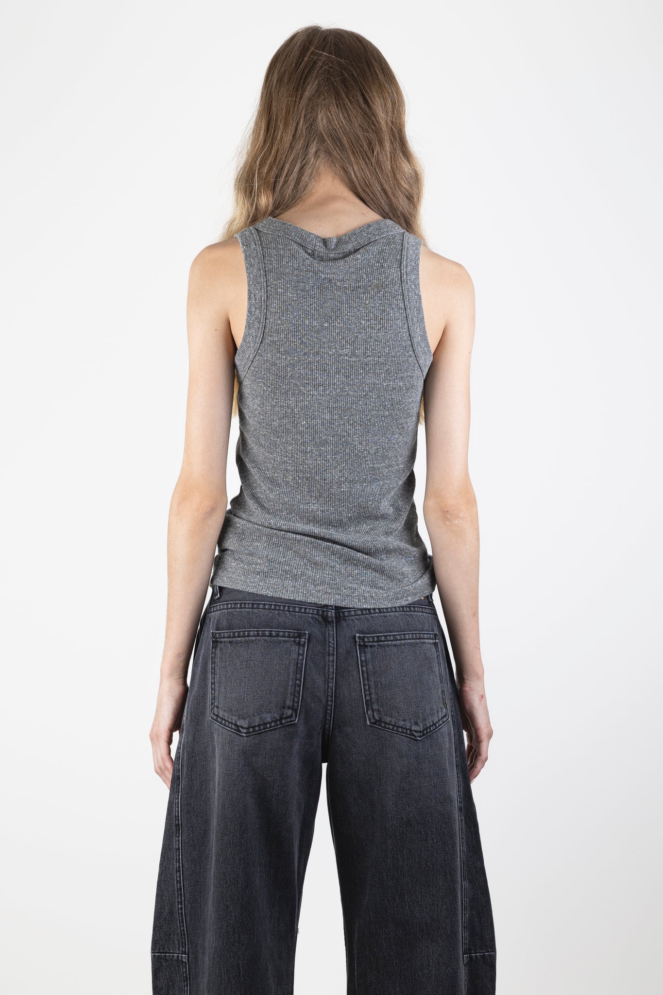 Ribbed Tank, Grey | B Sides | The Standard Store