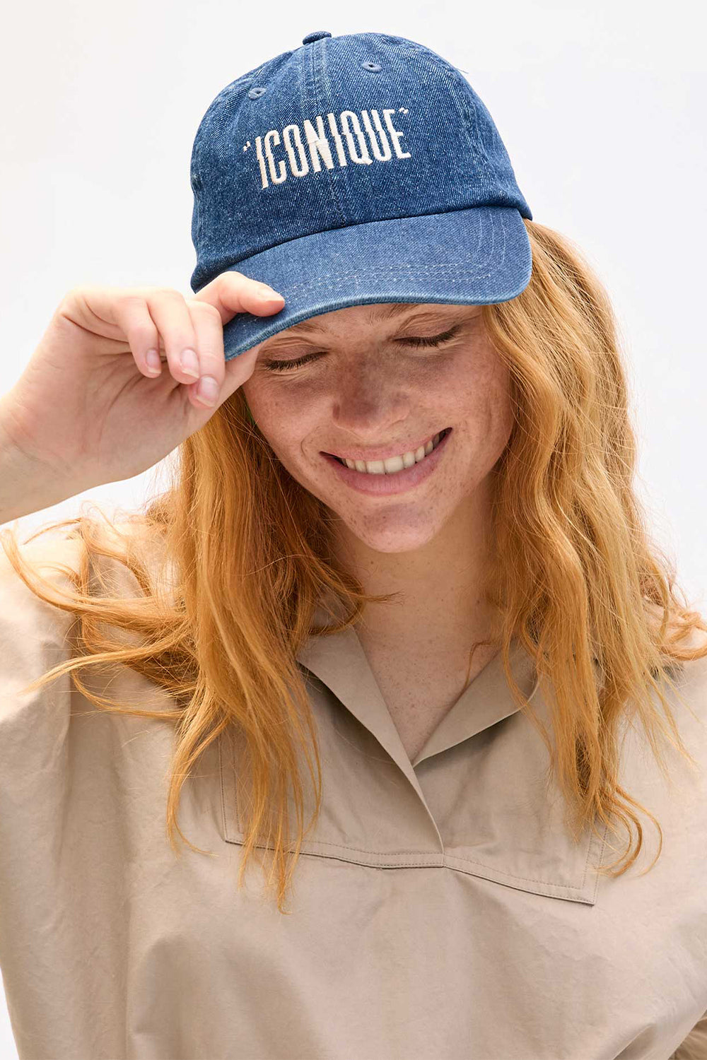 BaseBall Hat Iconic Navy Denim | Clare V | The Standard Store