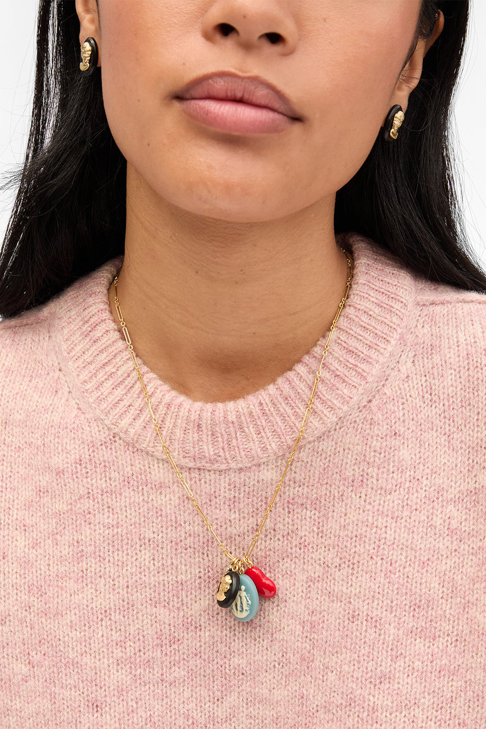 Cameo Charm Necklace | Clare V | The Standard Store

