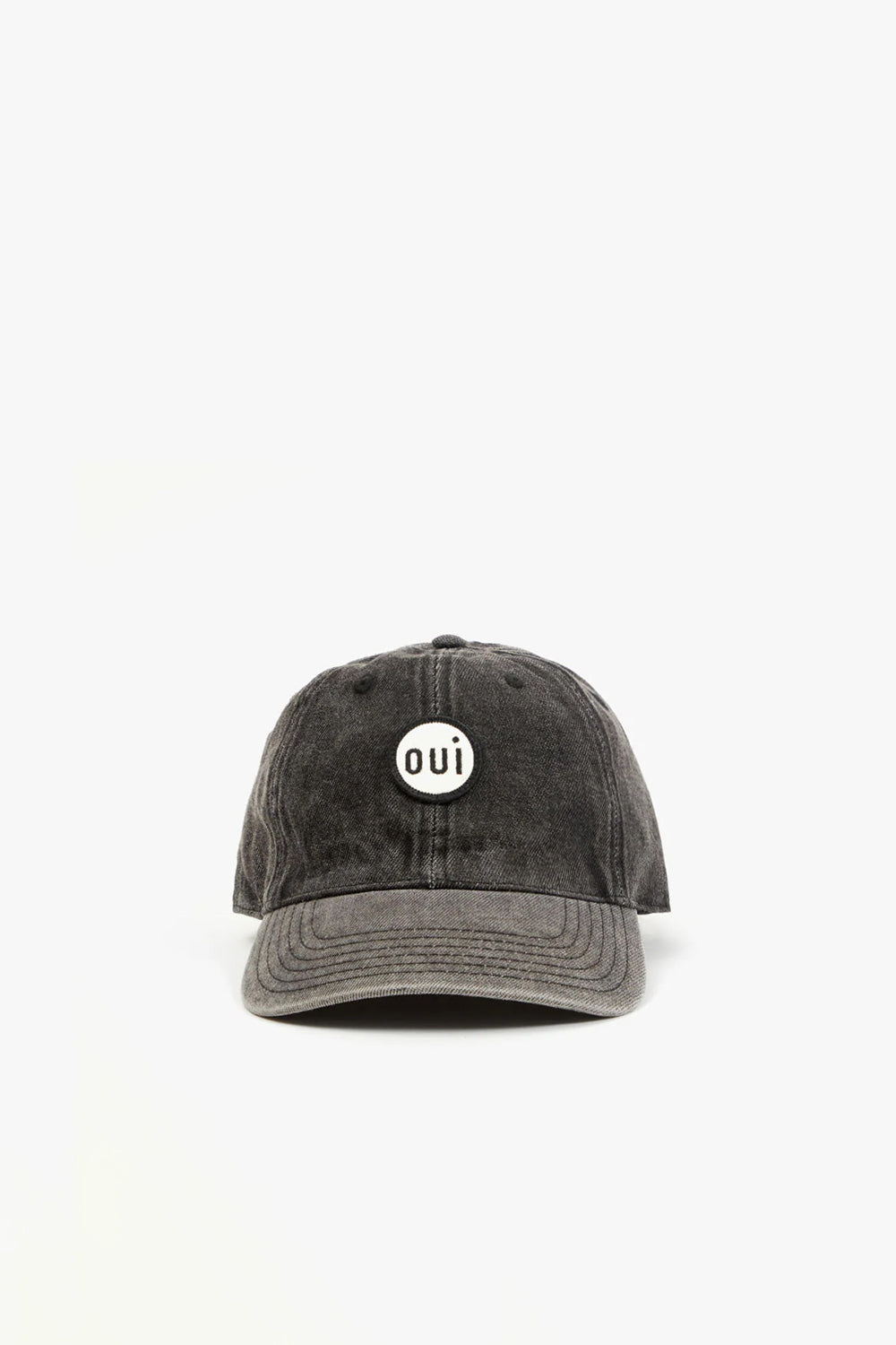 Denim Baseball Hat Oui Faded Black | Clare V | The Standard Store