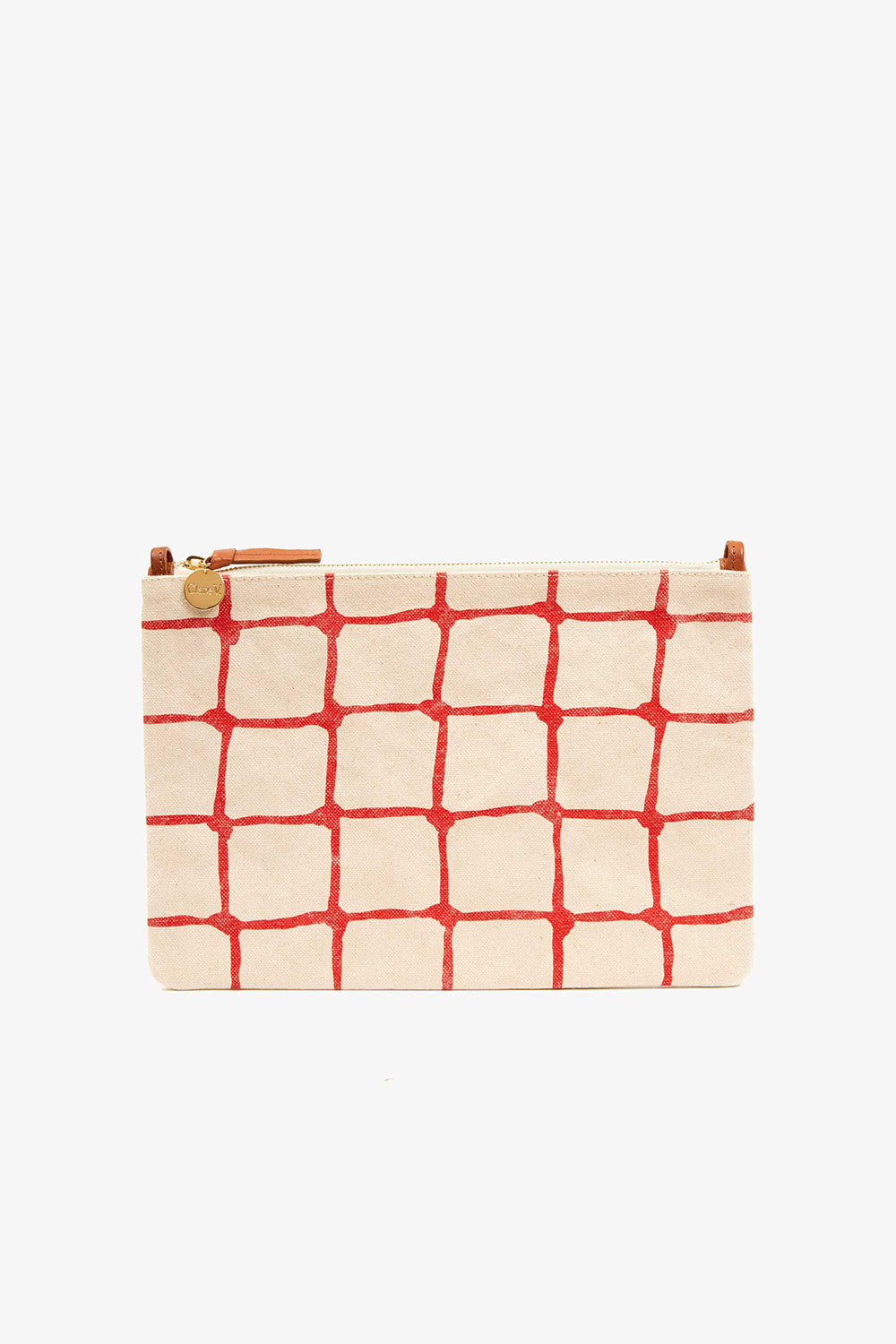 Flat Clutch w/ Tabs Poppy | Clare V | The Standard Store