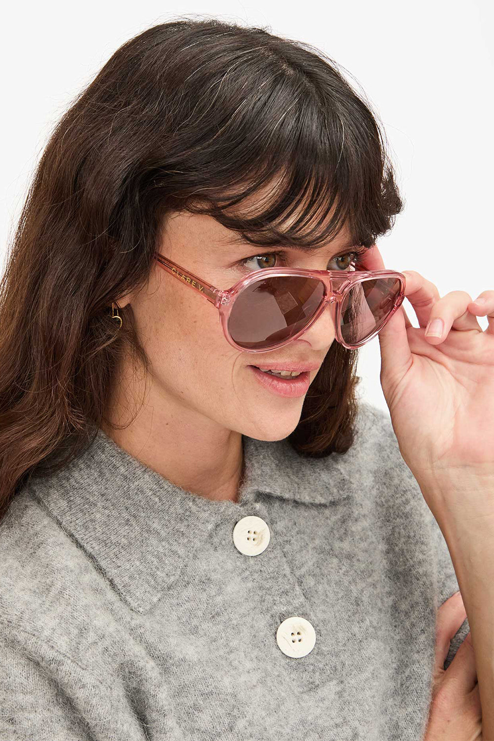 Lizzie Sunglasses Dark Rose | Clare V | The Standard Store