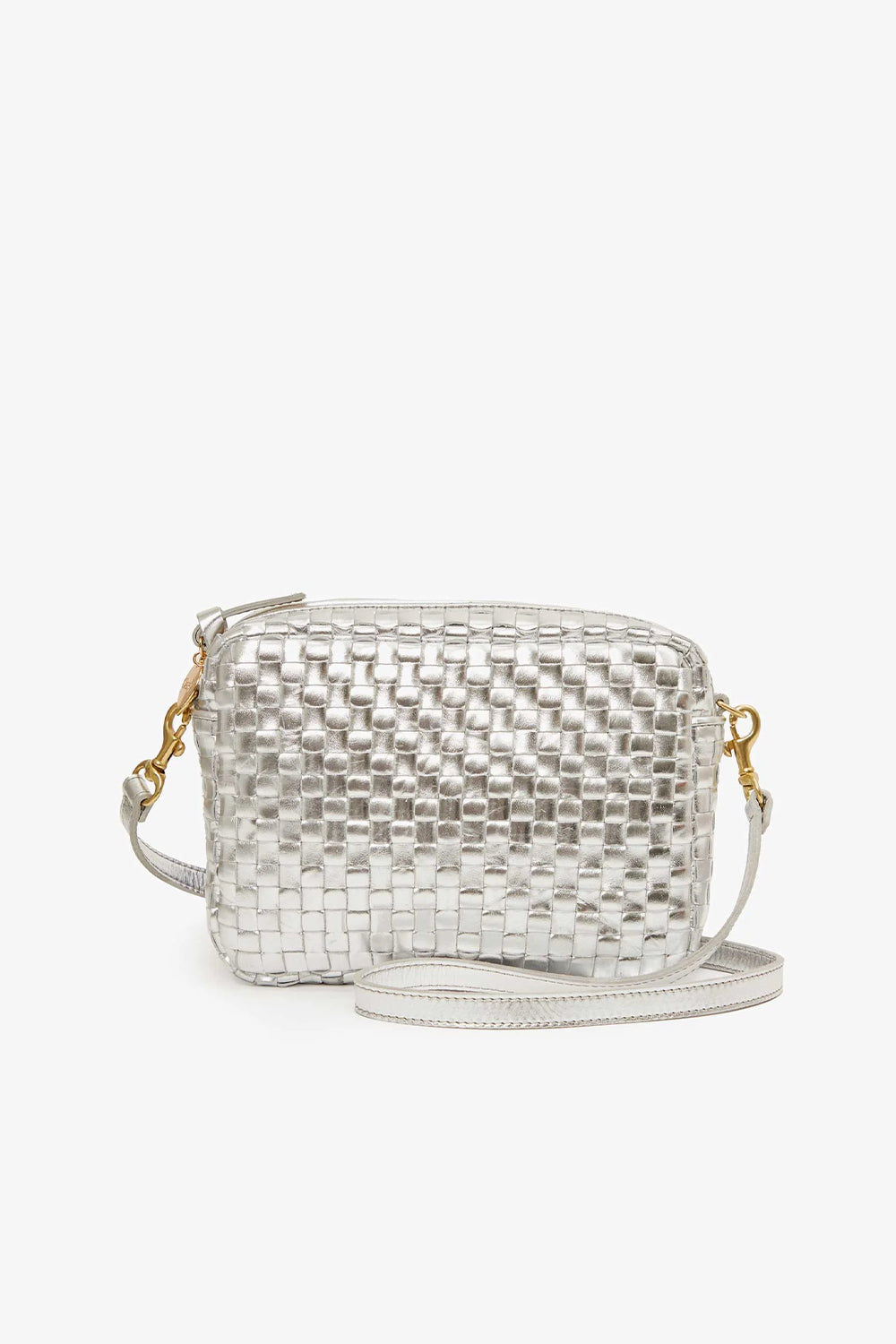 Midi Sac Silver Woven | Clare V | The Standard Store