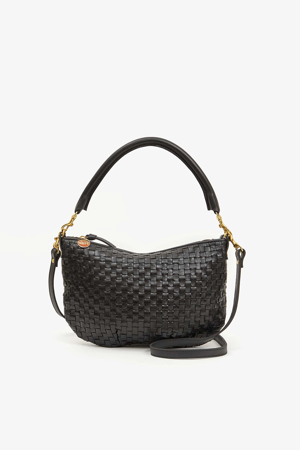 Petit Moyen Messenger Checker Black | Clare V | The Standard Store