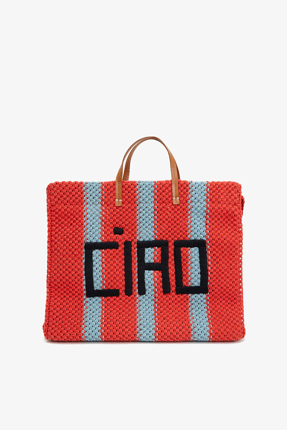 Simple Tote Crochet Stripe Ciao | Clare V | The Standard Store