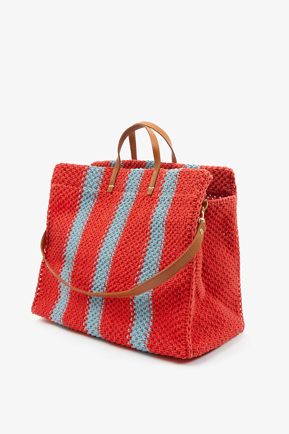 Simple Tote Crochet Stripe Ciao | Clare V | The Standard Store