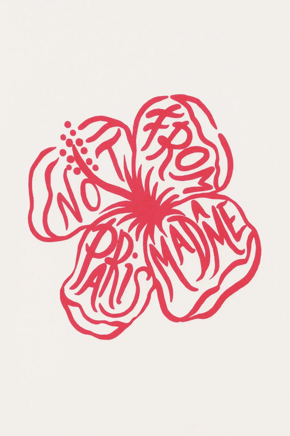 T-Shirt Slogan Hibiscus | Drôle de Monsieur | The Standard Store