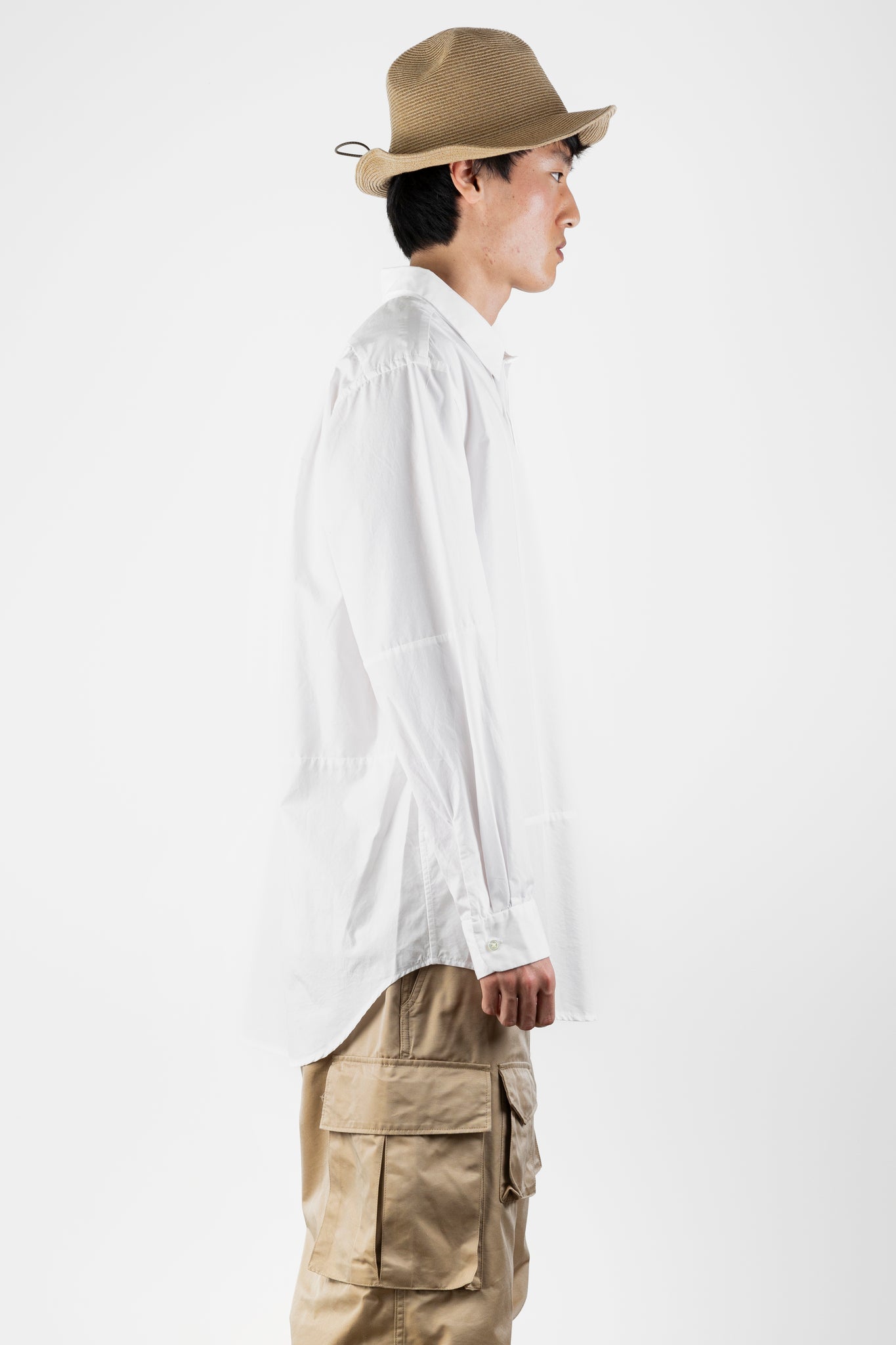 Combo Short Collar Shirt, White | Engineered Garments