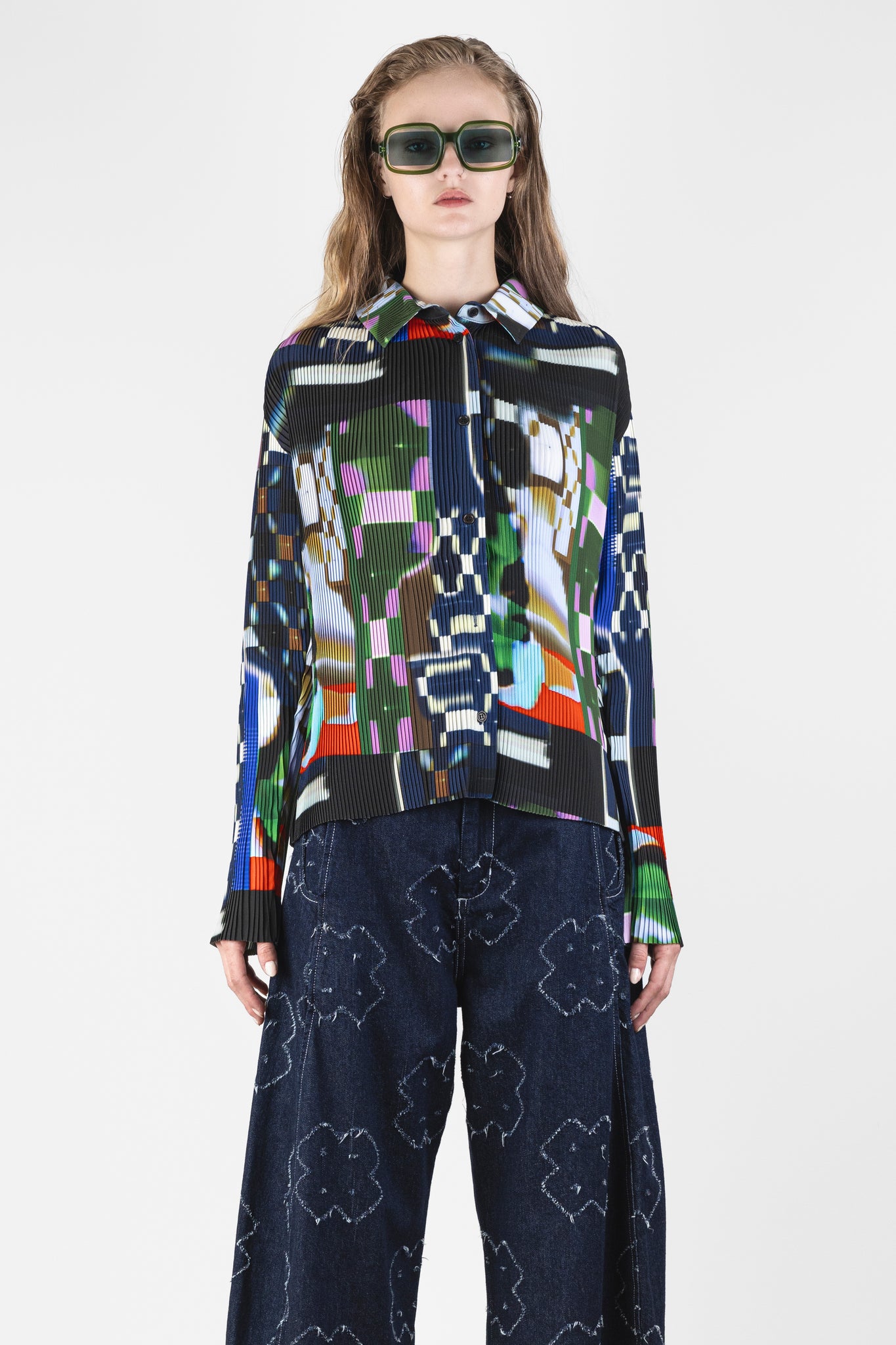 Knight Plisse Shirt, Kaleidoscope | Henrik Vibskov | The Standard Store