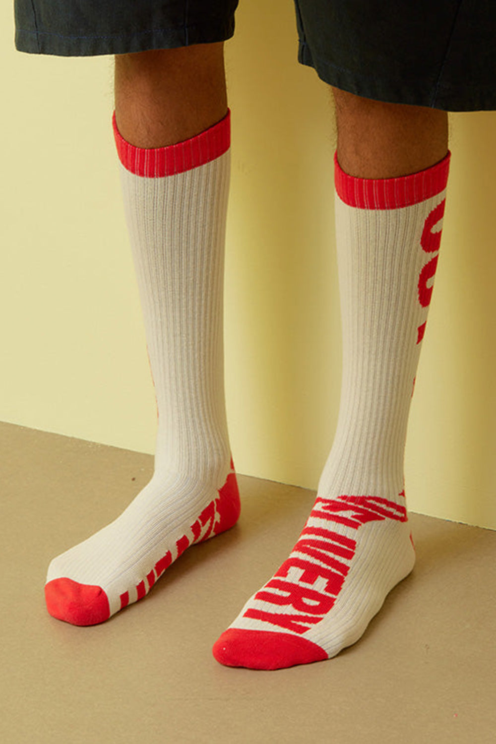 Out for Delivery Socks Homme, off white