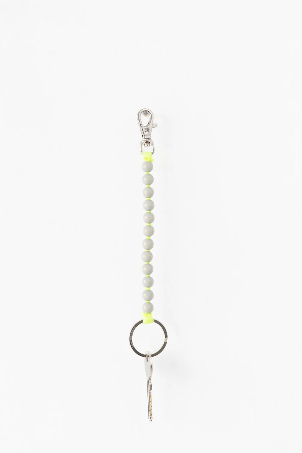 Perlen Short Keyholder, Light Grey/Neon Yellow | Ina Seifart | The Standard Store