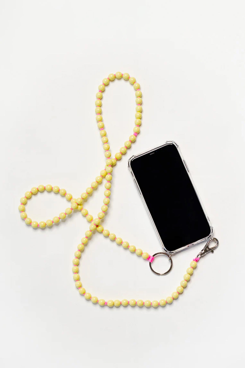 Phone Necklace Big, Pastel Yellow/Pink | Ina Seifart | The Standard Store