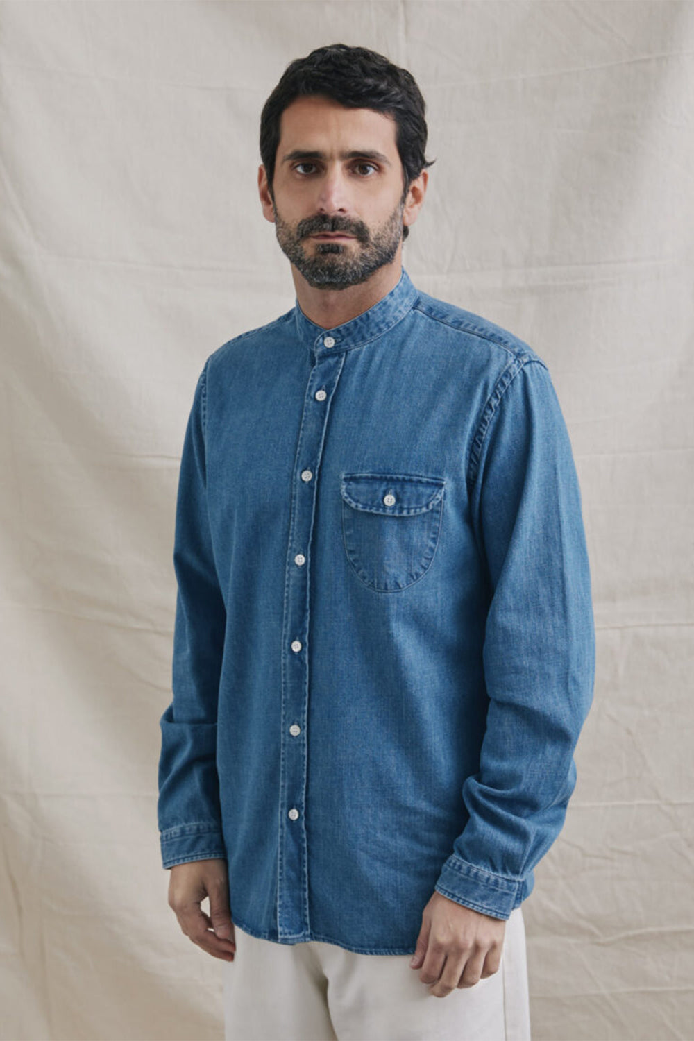 Vieira Collarless Shirt | La Paz | The Standard Store