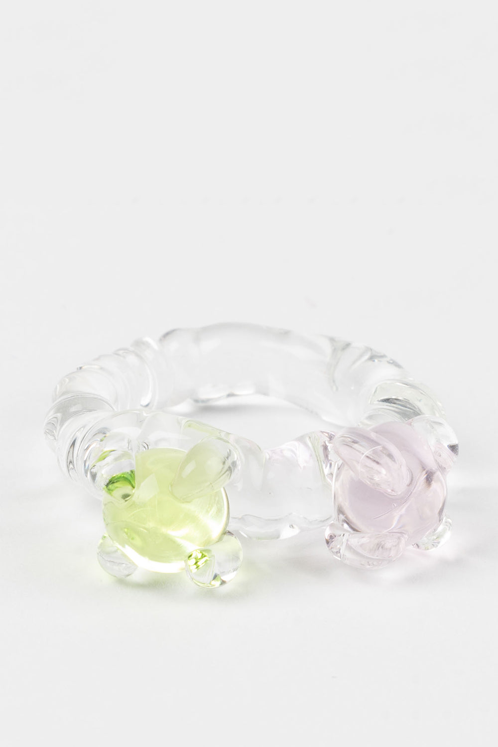 Two Pearls Ring, Green/Pink | Levens | The Standard Store