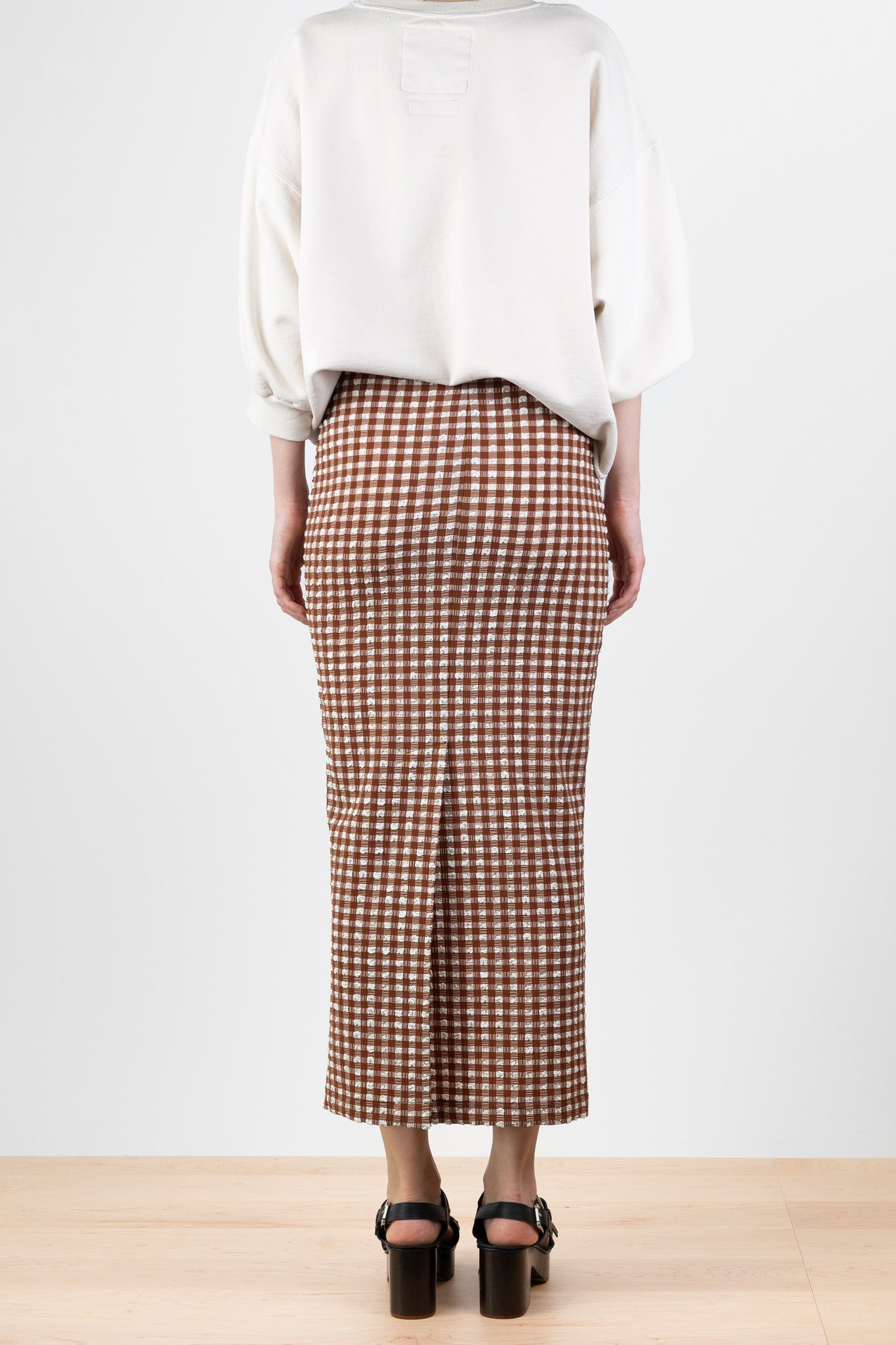 Native Skirt Brown Check | Rachel Comey | The Standard Store