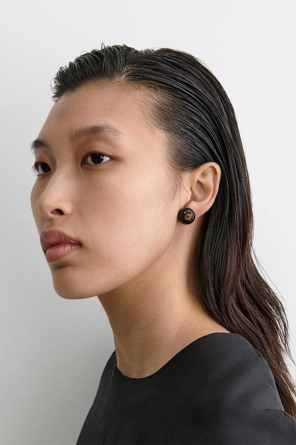 Studded Goble Earrings, Black | Rachel Comey | The Standard Store