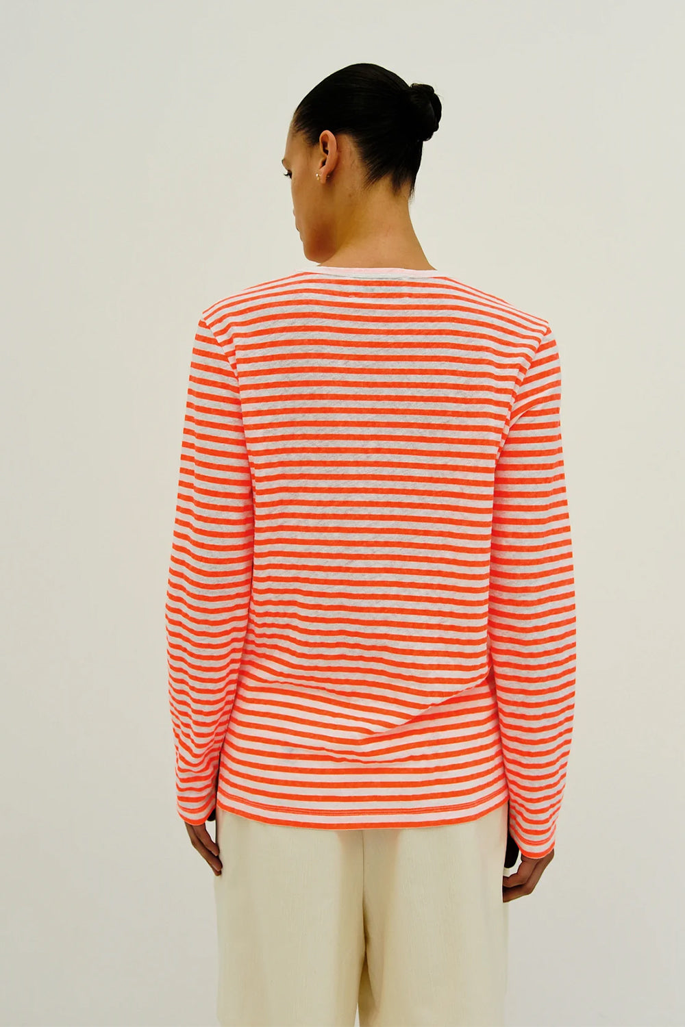 Paloma T-Shirt, Ecru/ Neon Orange | RIKA | The Standard Store