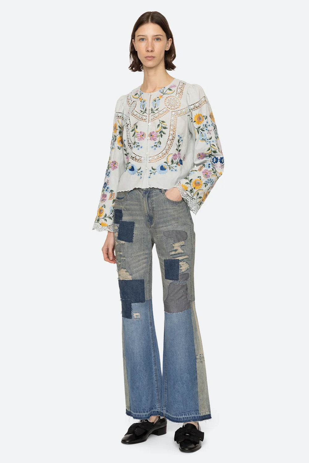 Spencer Mended Denim Jeans | Sea New York | The Standard Store
