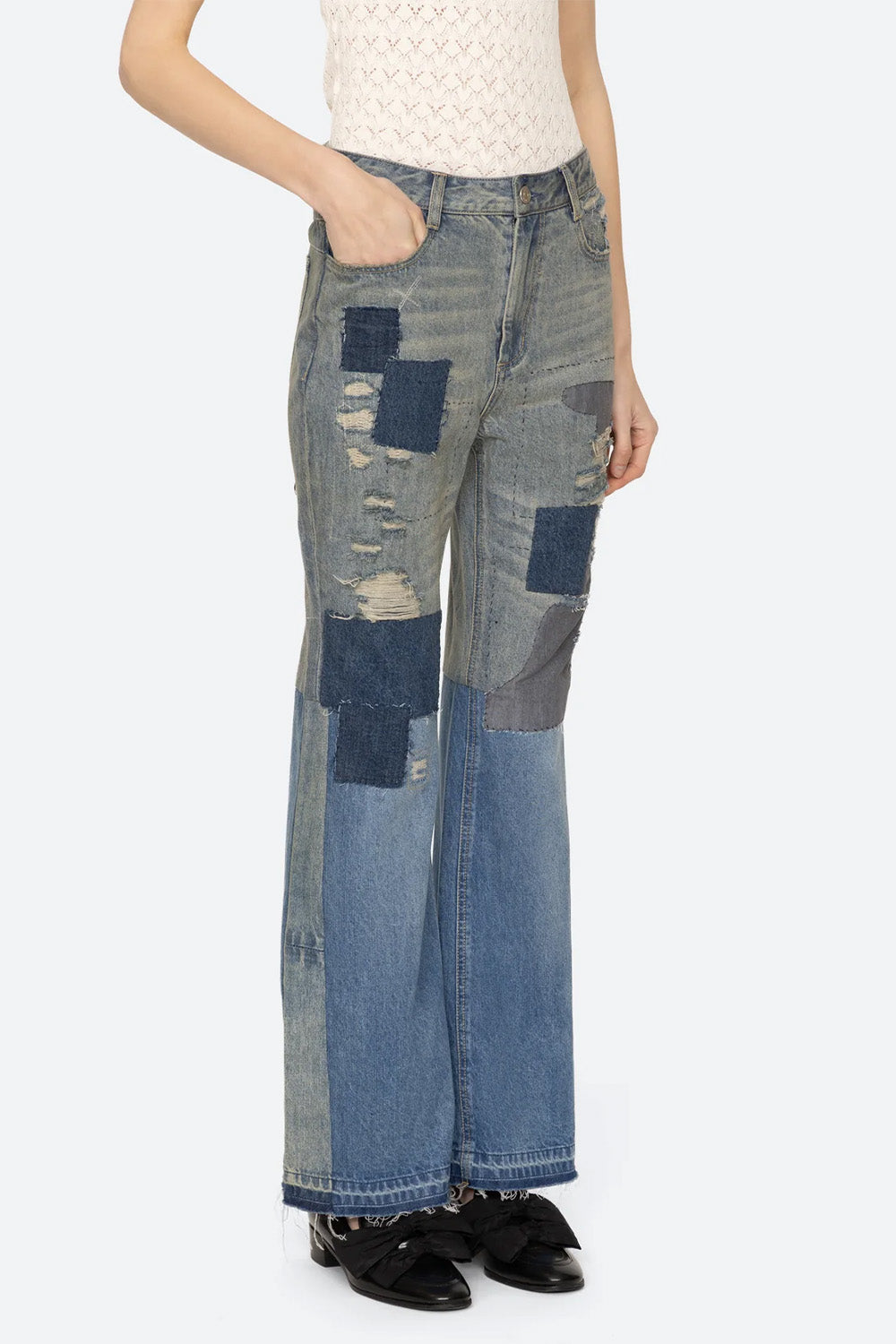 Spencer Mended Denim Jeans | Sea New York | The Standard Store