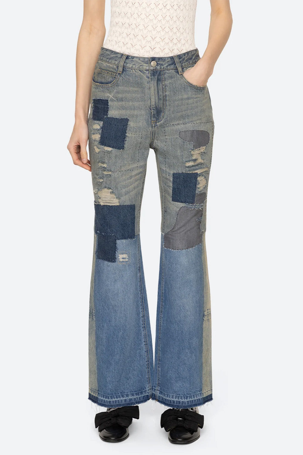 Spencer Mended Denim Jeans | Sea New York | The Standard Store