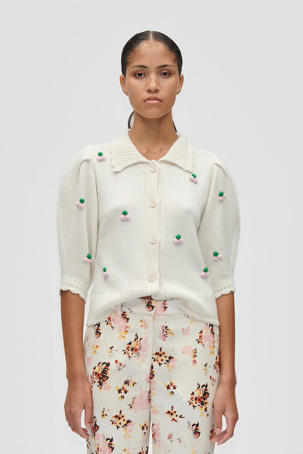 Bubble Knit Polo Cardigan | Stine Goya | The Standard Store