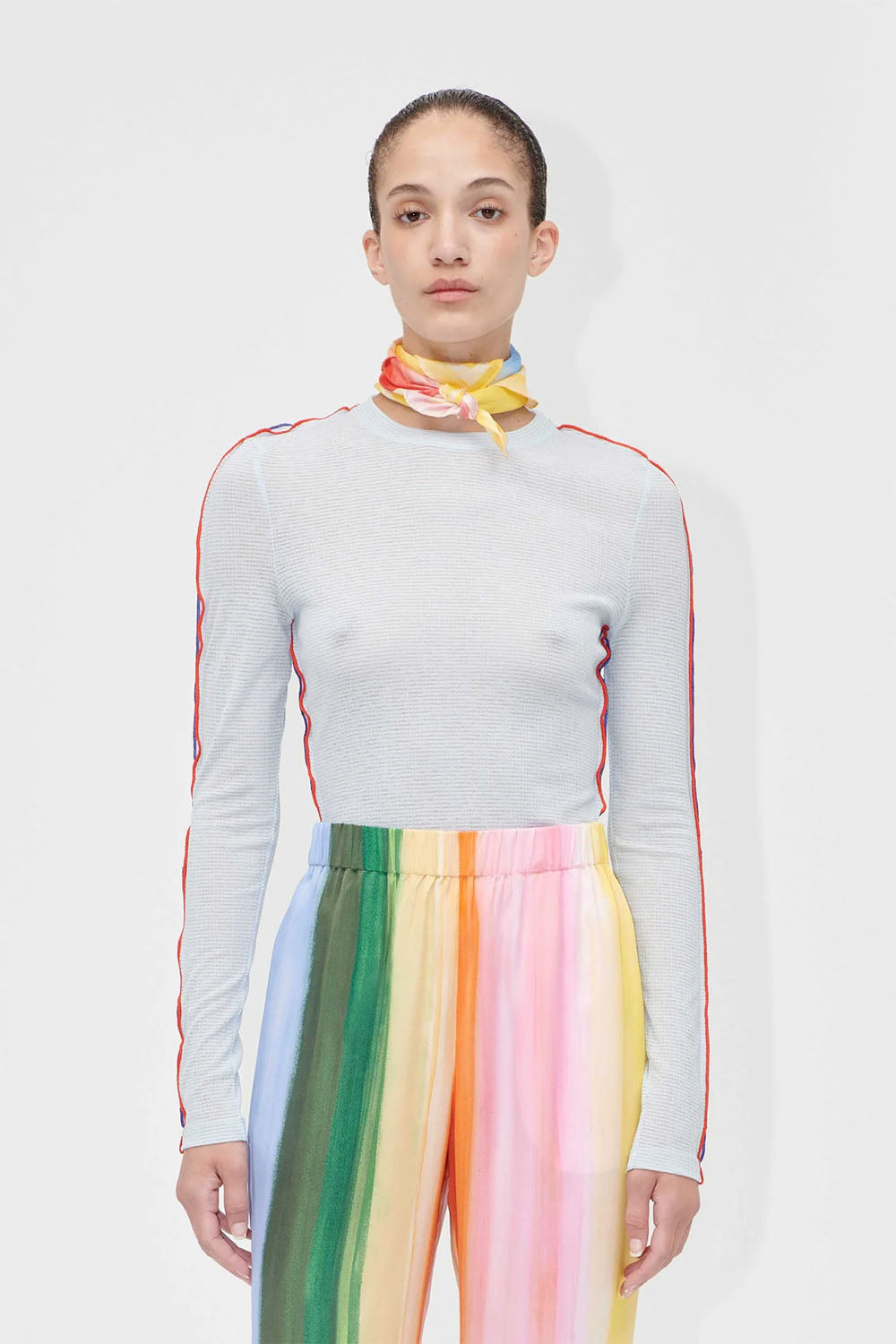 Sheer Stripe Crewneck | Stine Goya | The Standard Store