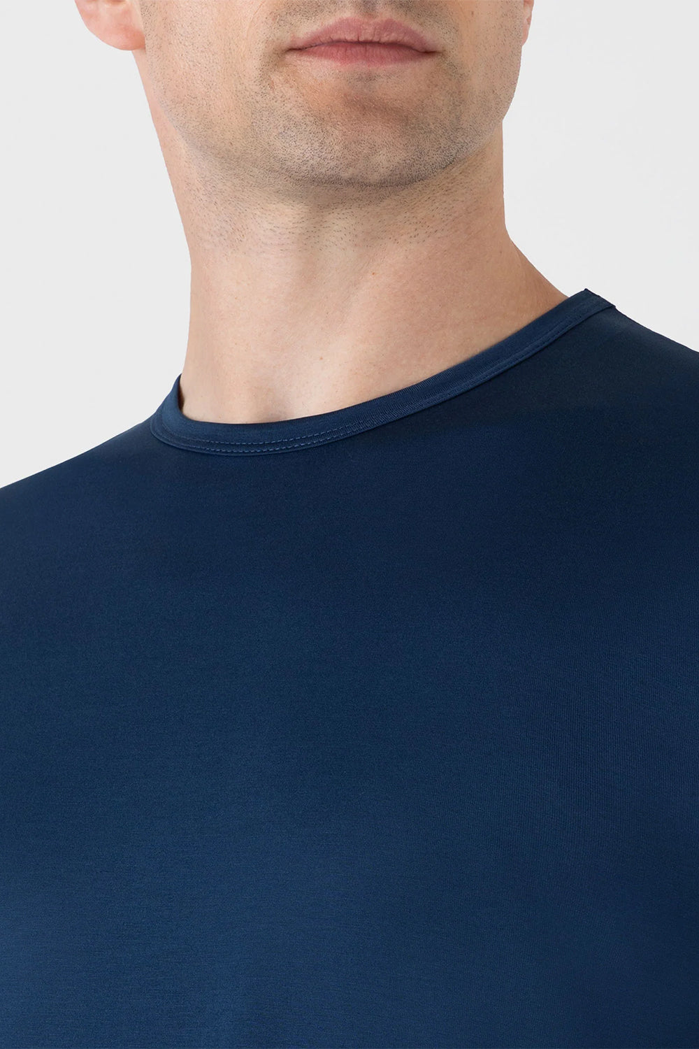 SS Crew Neck T Shirt, Naval Blue | Sunspel | The Standard Store