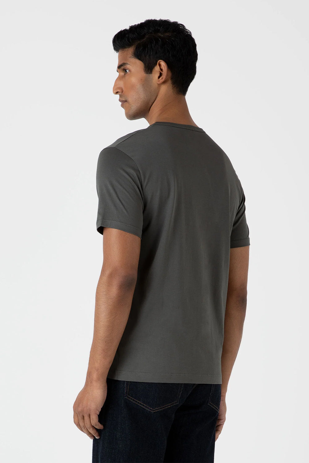 SS Crew Neck T shirt, Drill Green | Sunspel | The Standard Store