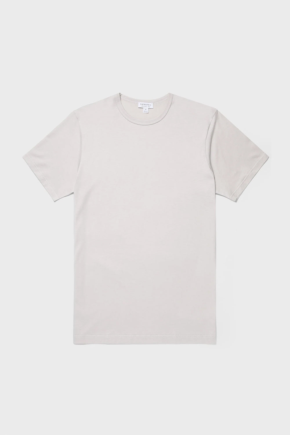 SS Crew Neck T shirt, Putty | Sunspel | The Standard Store