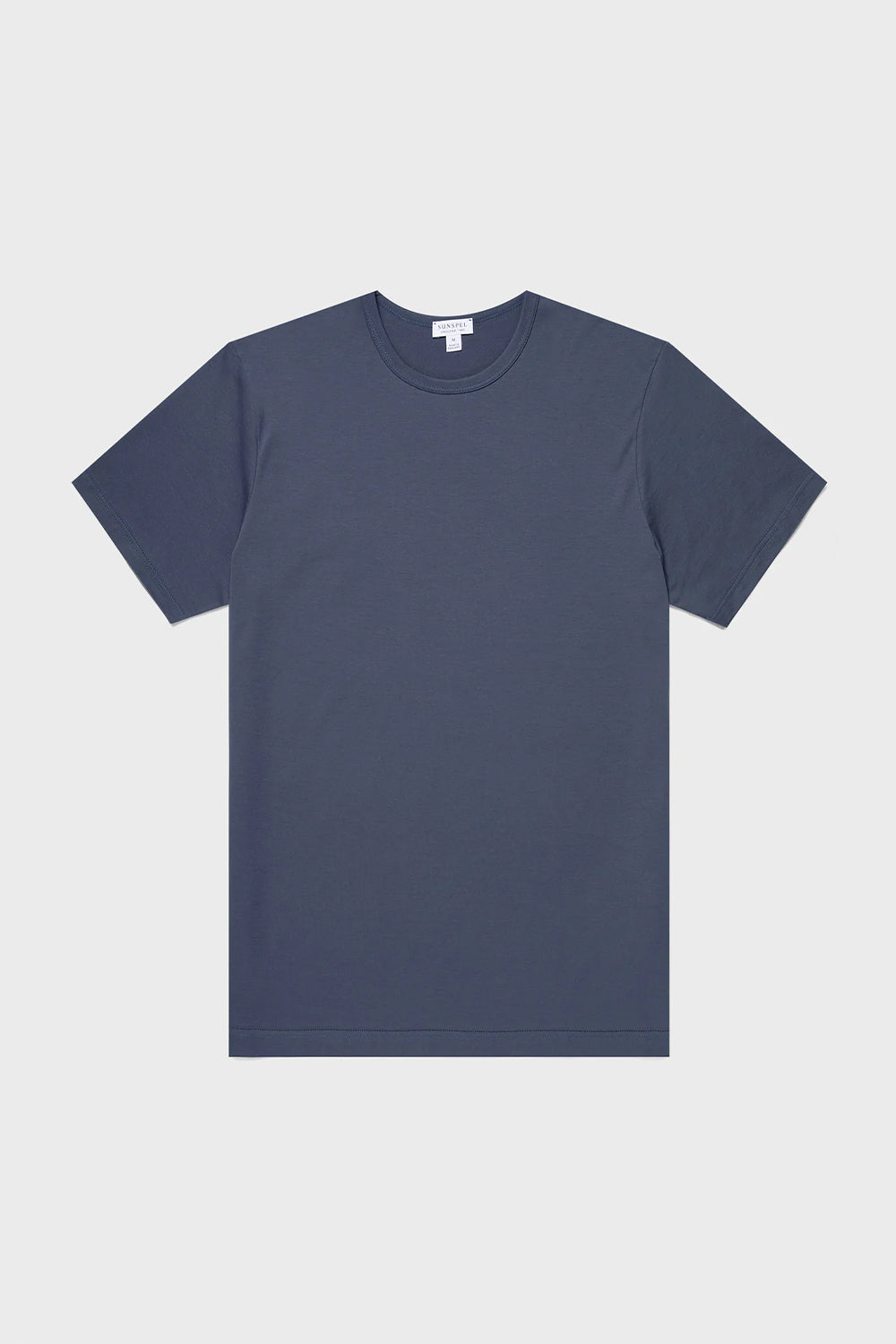 SS Crew Neck T shirt, Slate Blue | Sunspel | The Standard Store