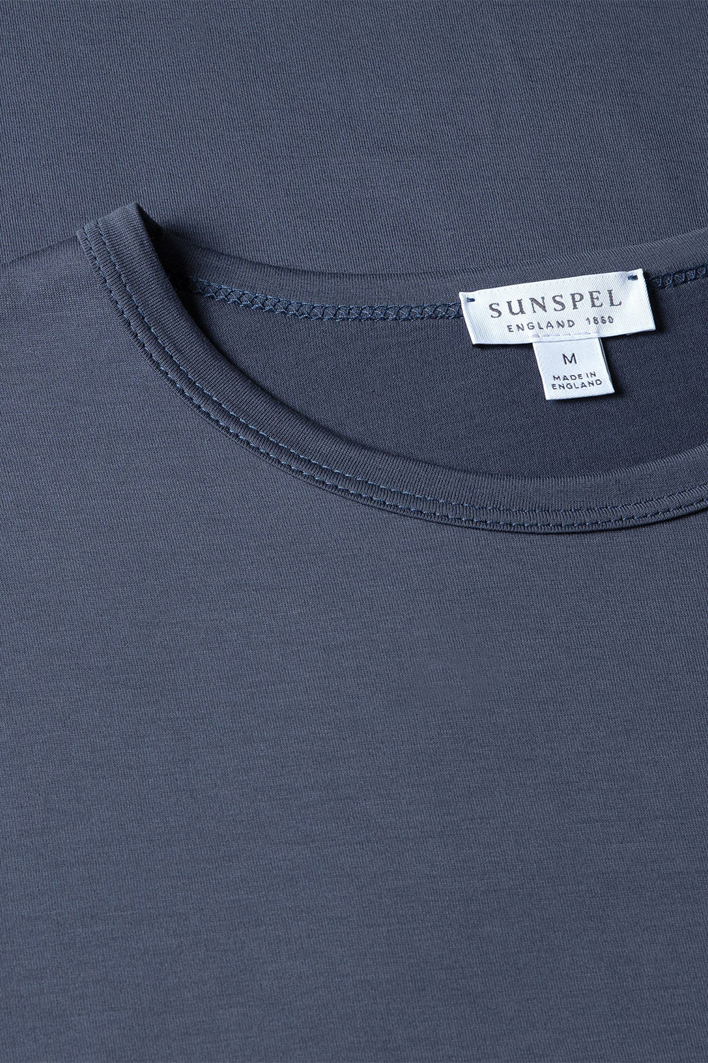 SS Crew Neck T shirt, Slate Blue | Sunspel | The Standard Store