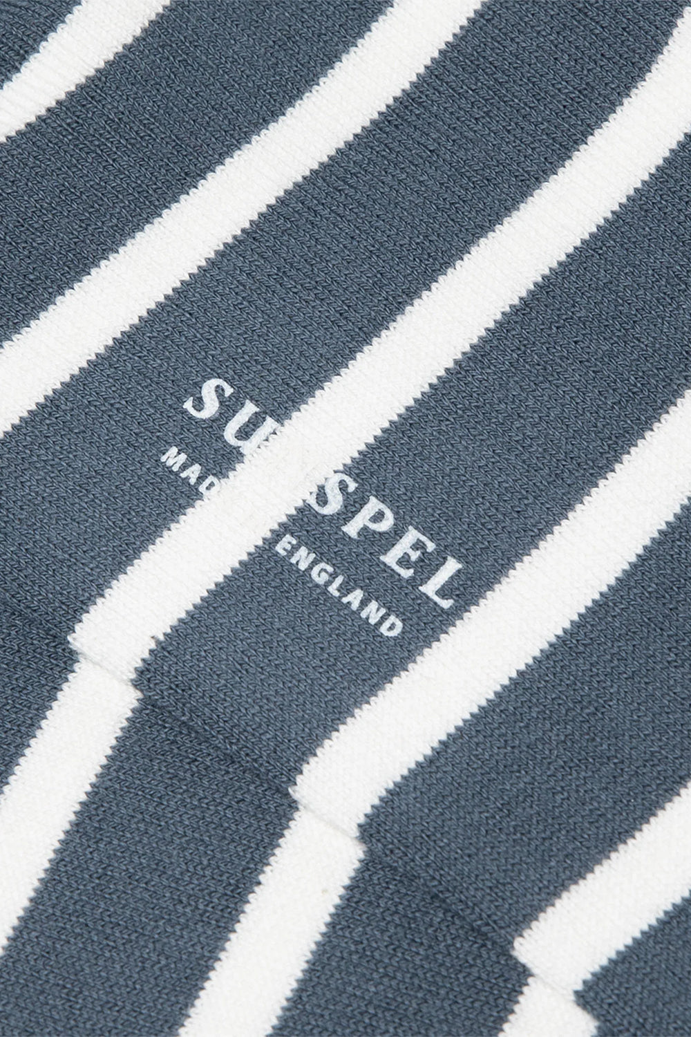 Stripe Cotton Sock, Slate Blue | Sunspel | The Standard Store