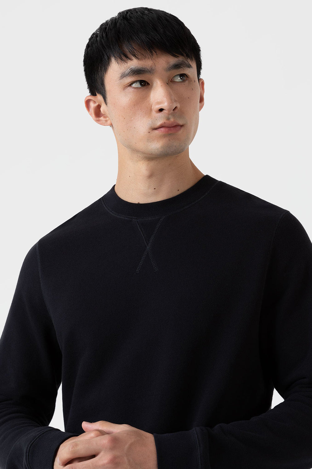 Loopback Sweatshirt Black Sunspel The Standard Store