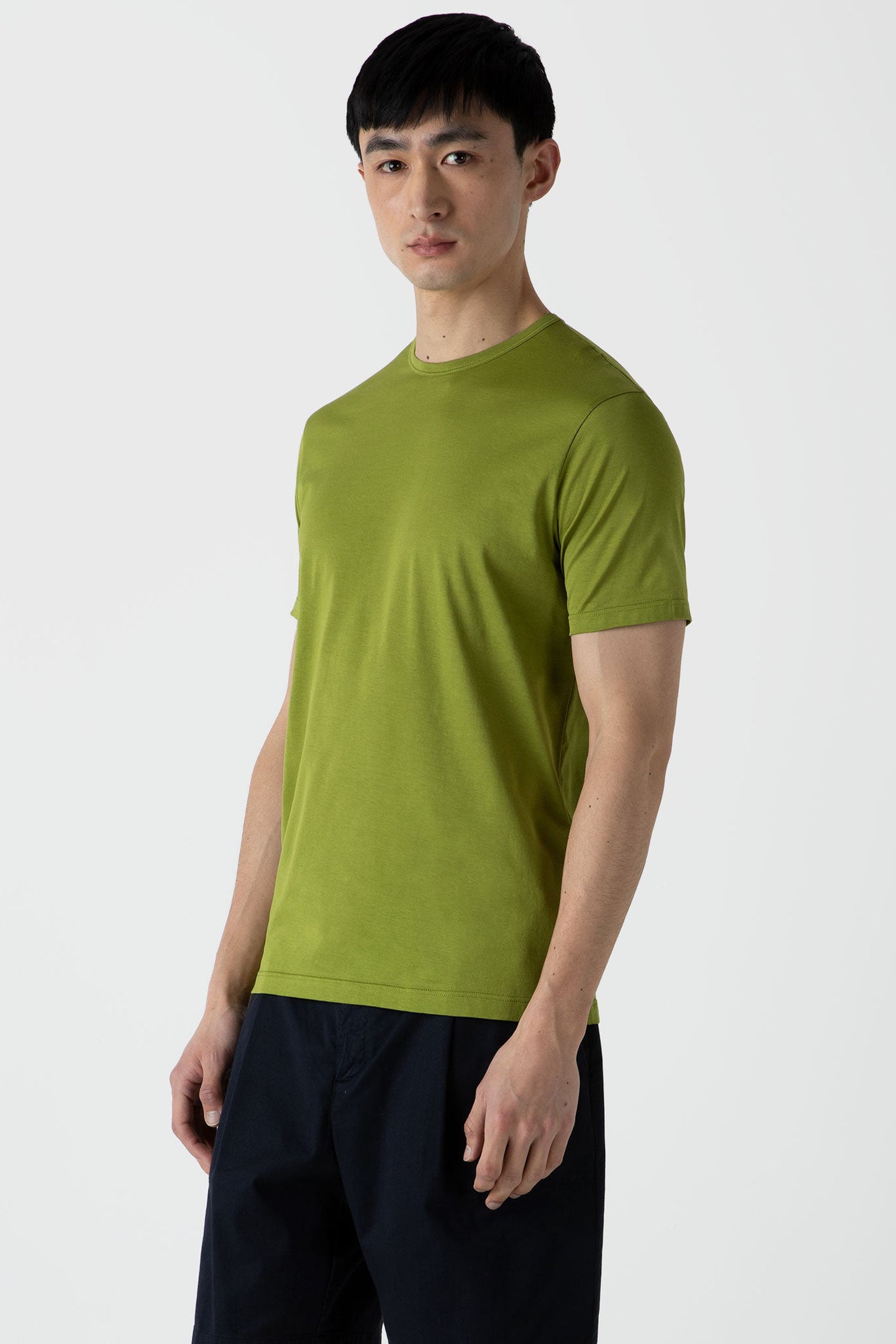Crew neck ss t-shirt country green