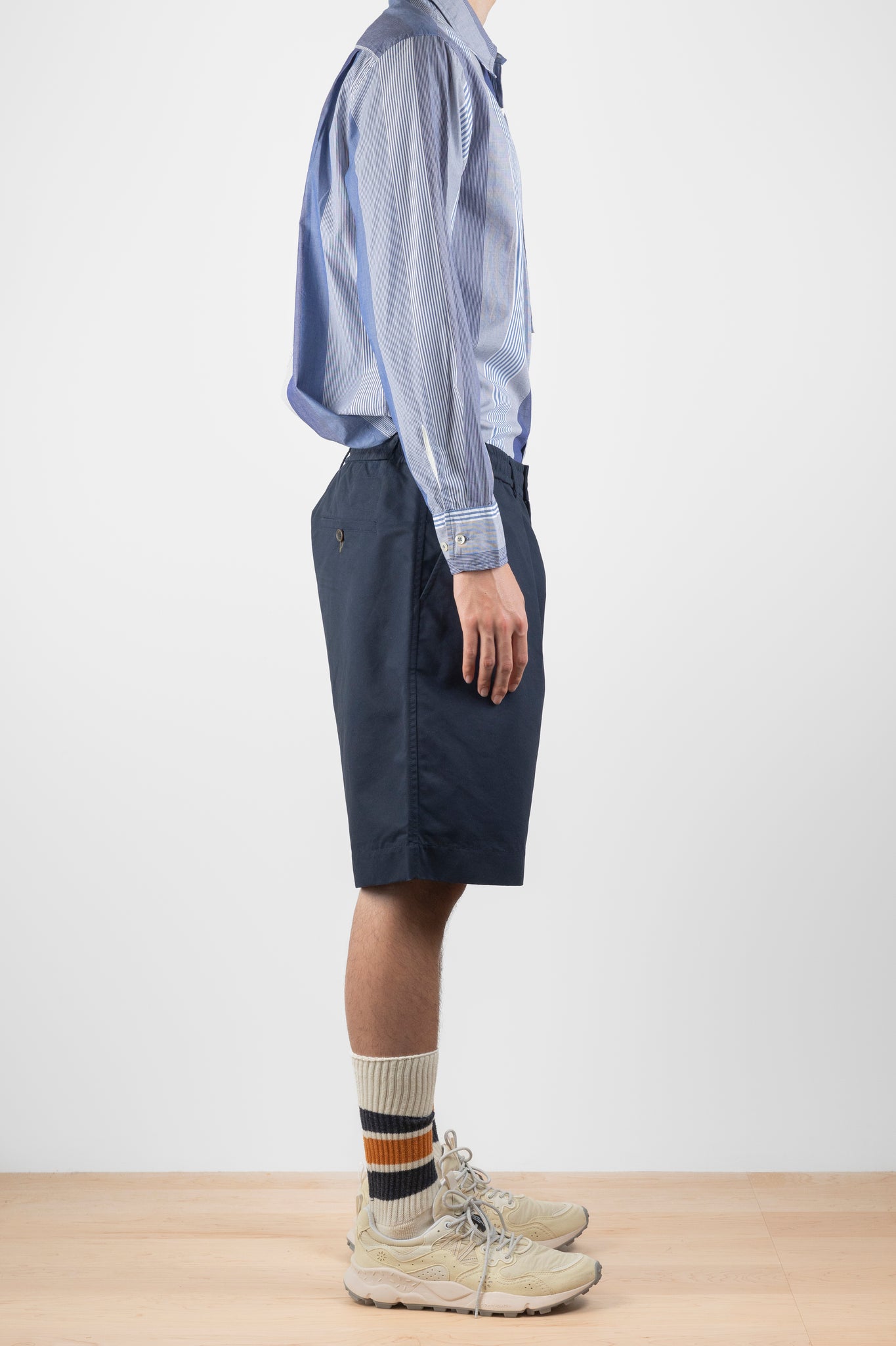 Pleated Track Short, Navy | Universal Works | The Standard Store