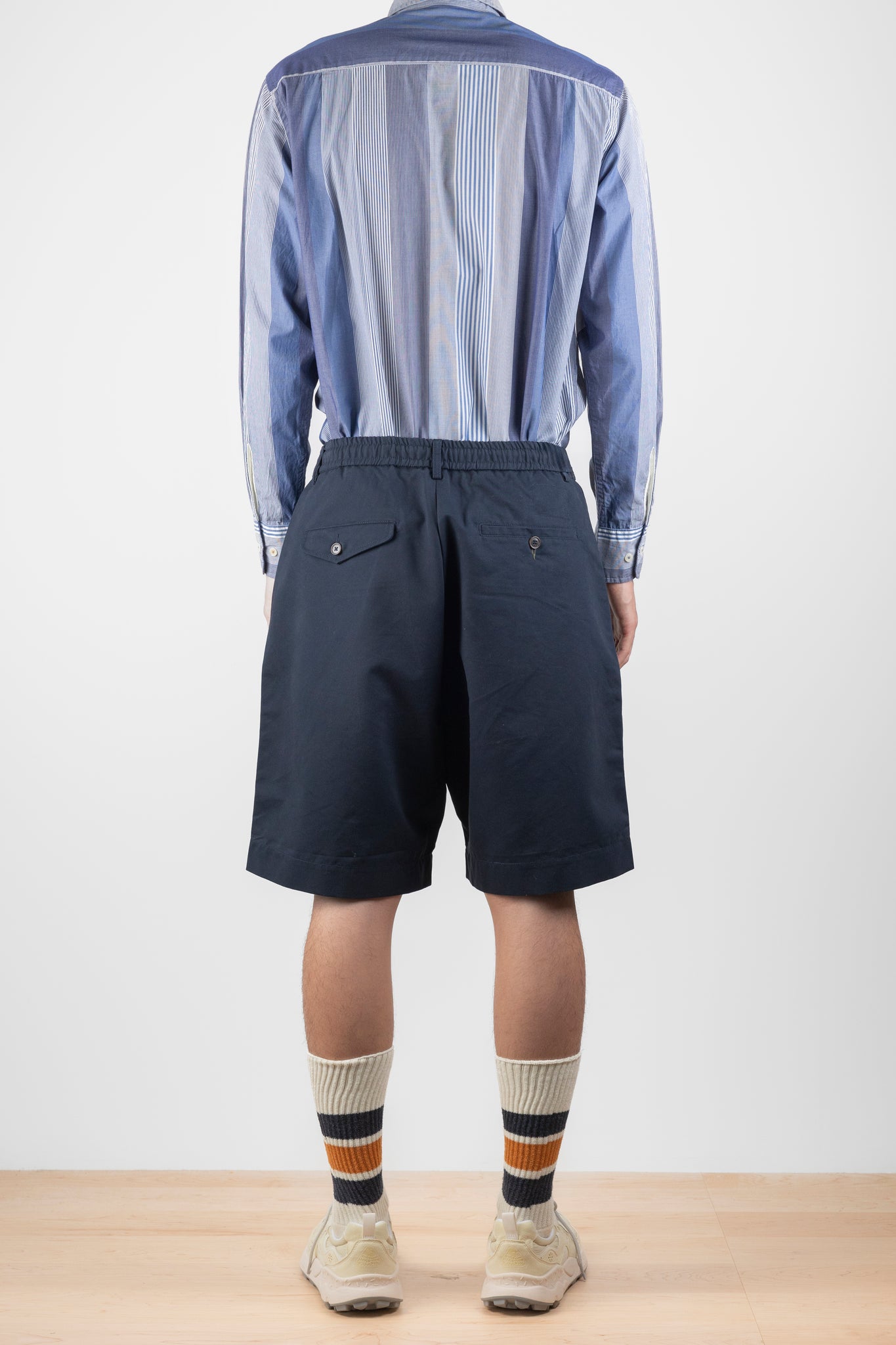 Pleated Track Short, Navy | Universal Works | The Standard Store