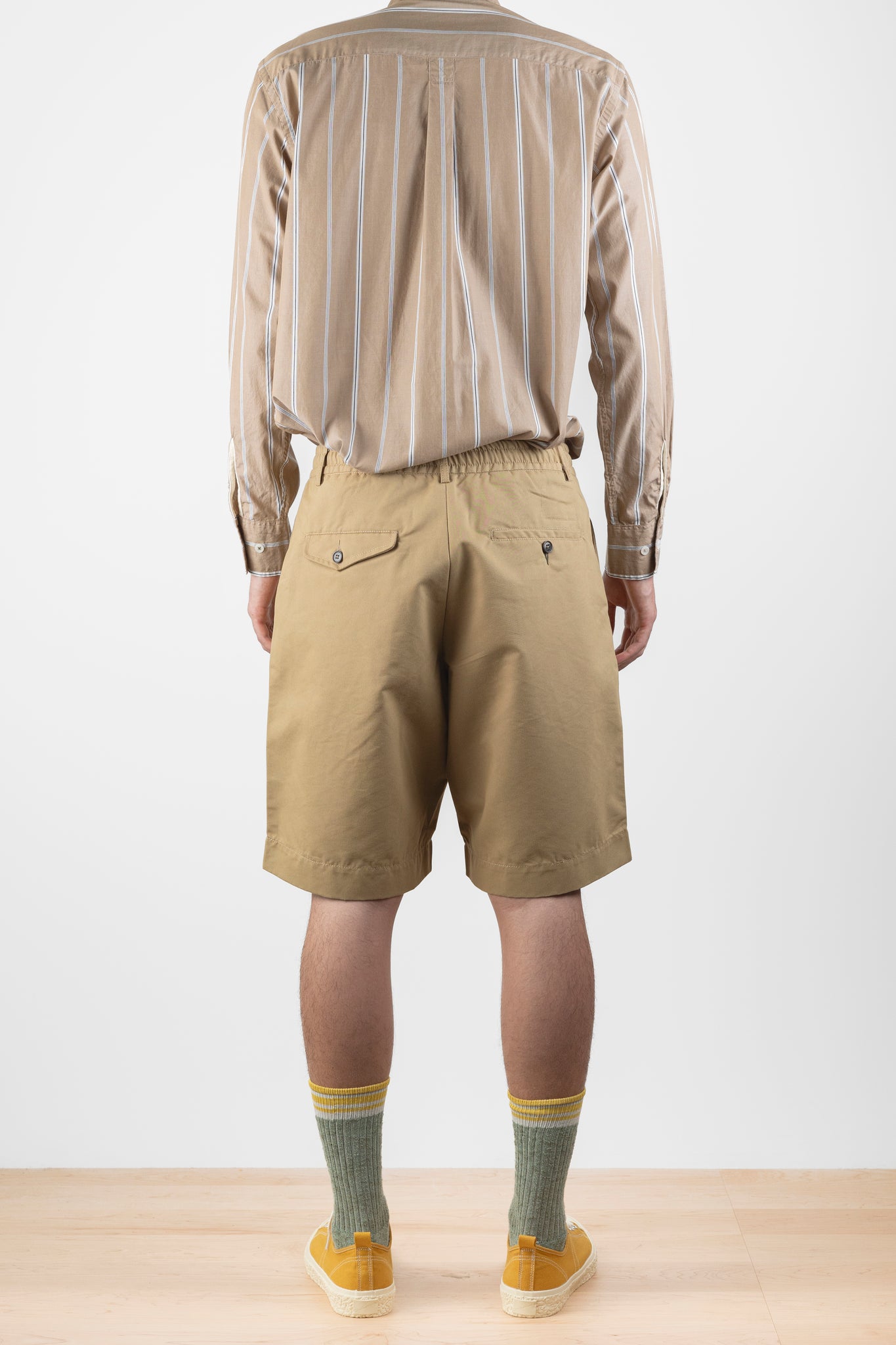 Pleated Track Short, Sand | Universal Works | The Standard Store