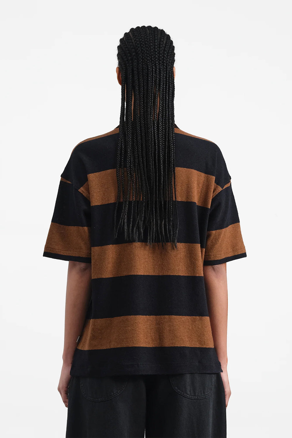 Triple Tee Womens, Black/Brown | YMC | The Standard Store