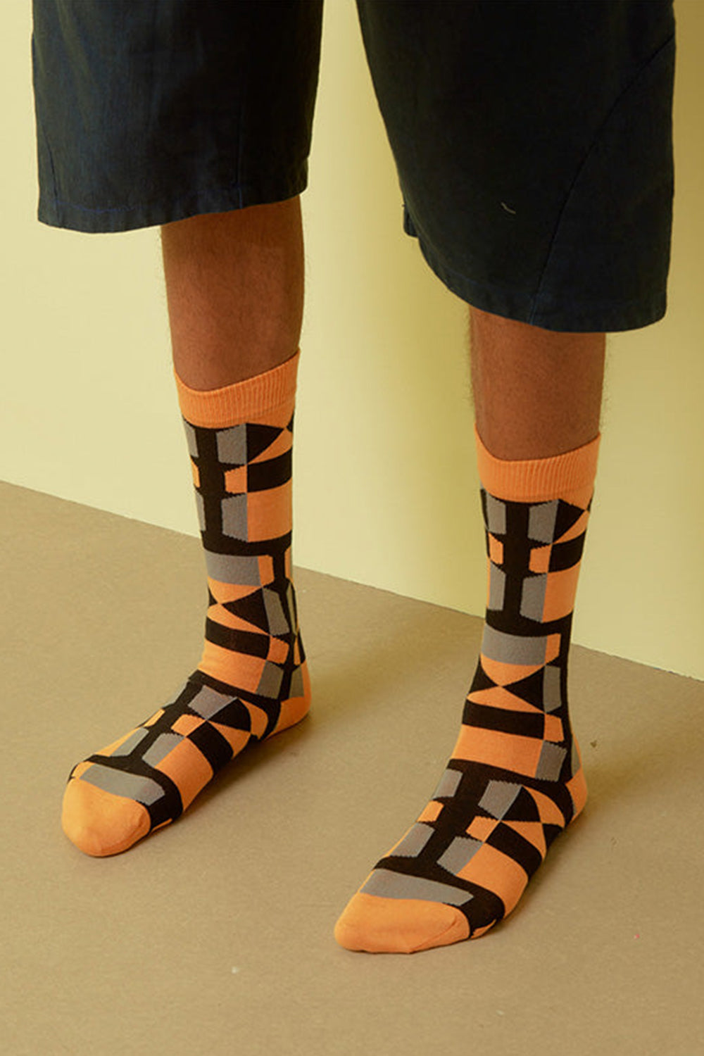 Unfolded Socks Homme, orange