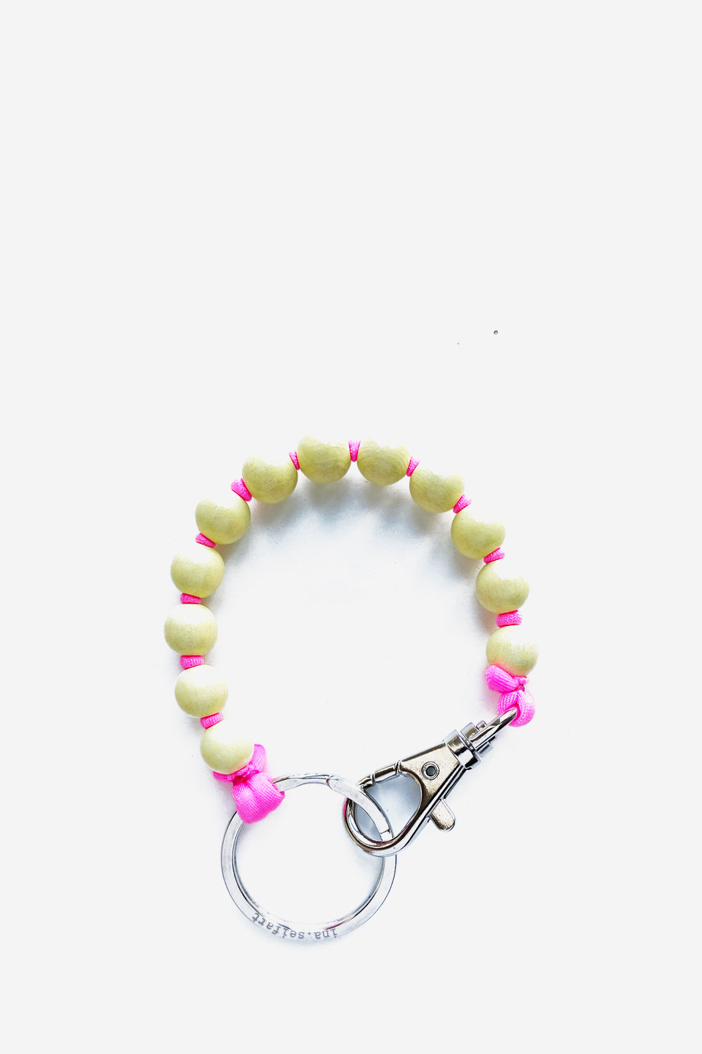 Perlen Short Key Holder Pastel Yellow/Pink - The Standard Store