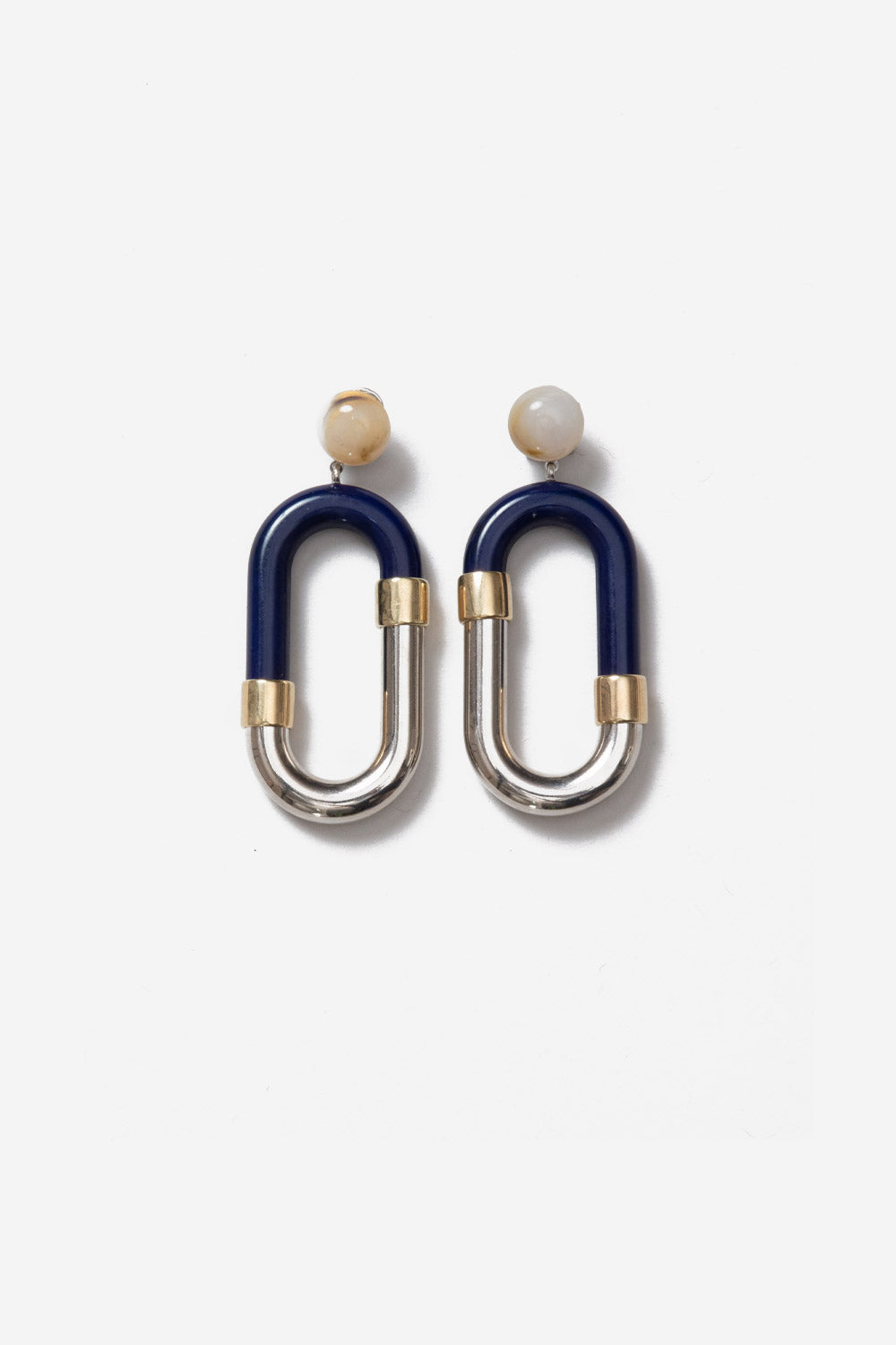 Rachel Comey | Navy Carrabeaner Earring | The Standard Store