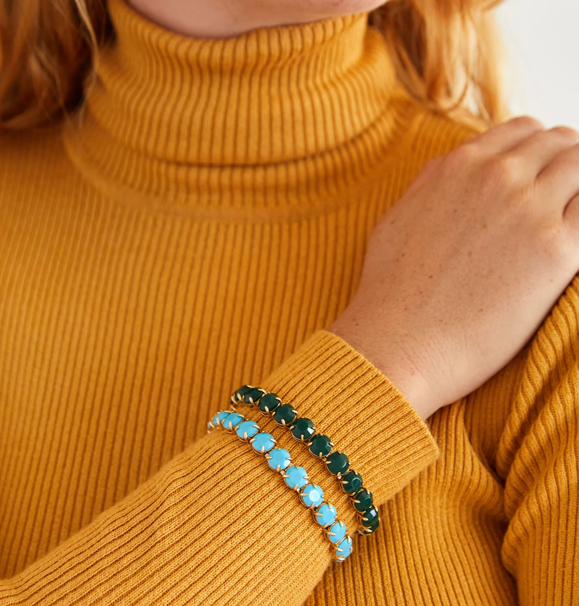 Stone tennis bracelet turquoise