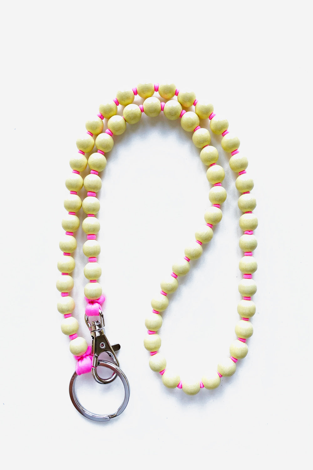 Perlen Long Key Holder Pastel Yellow/Pink - The Standard Store